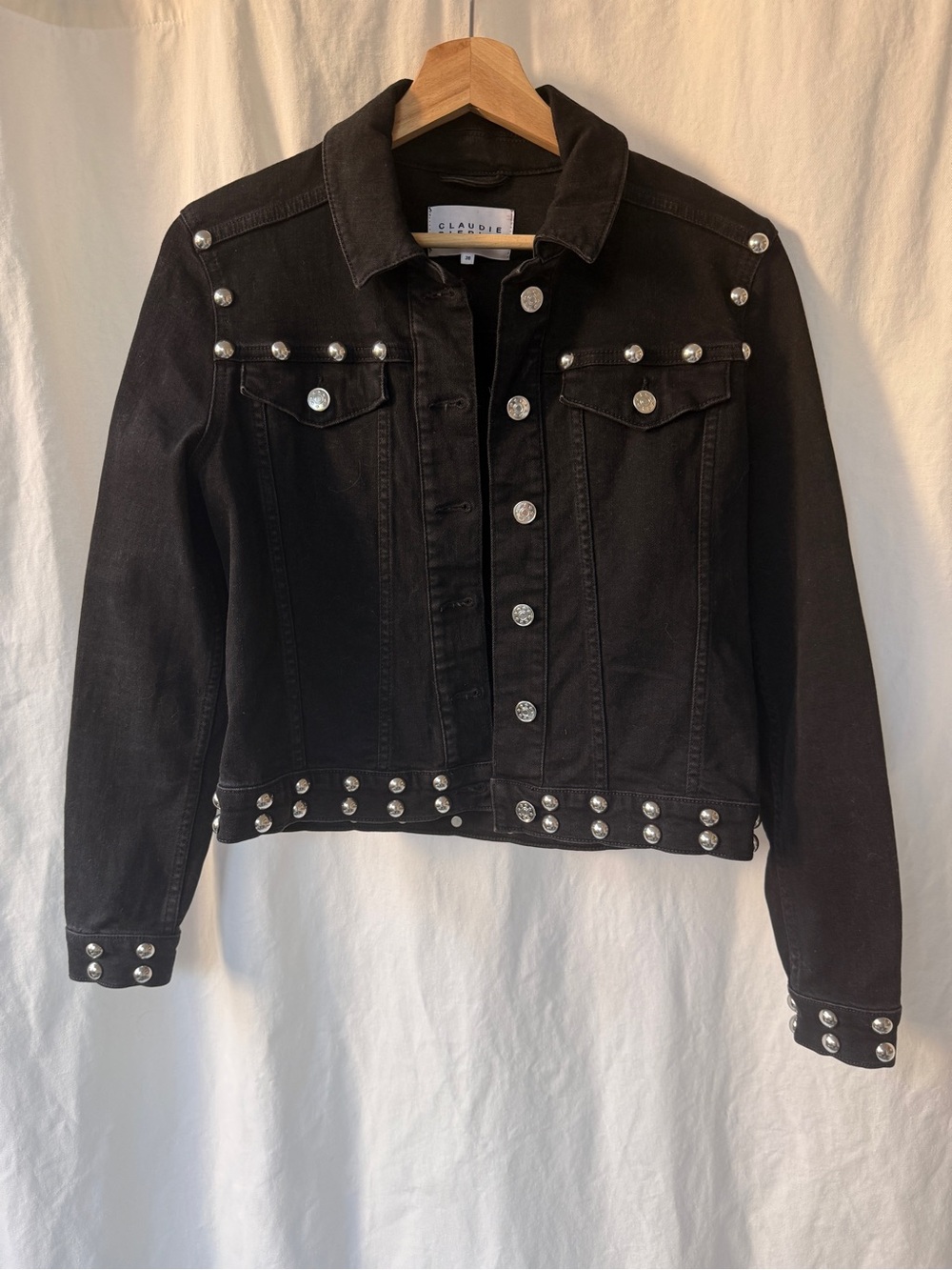 Black Studded Denim Jacket